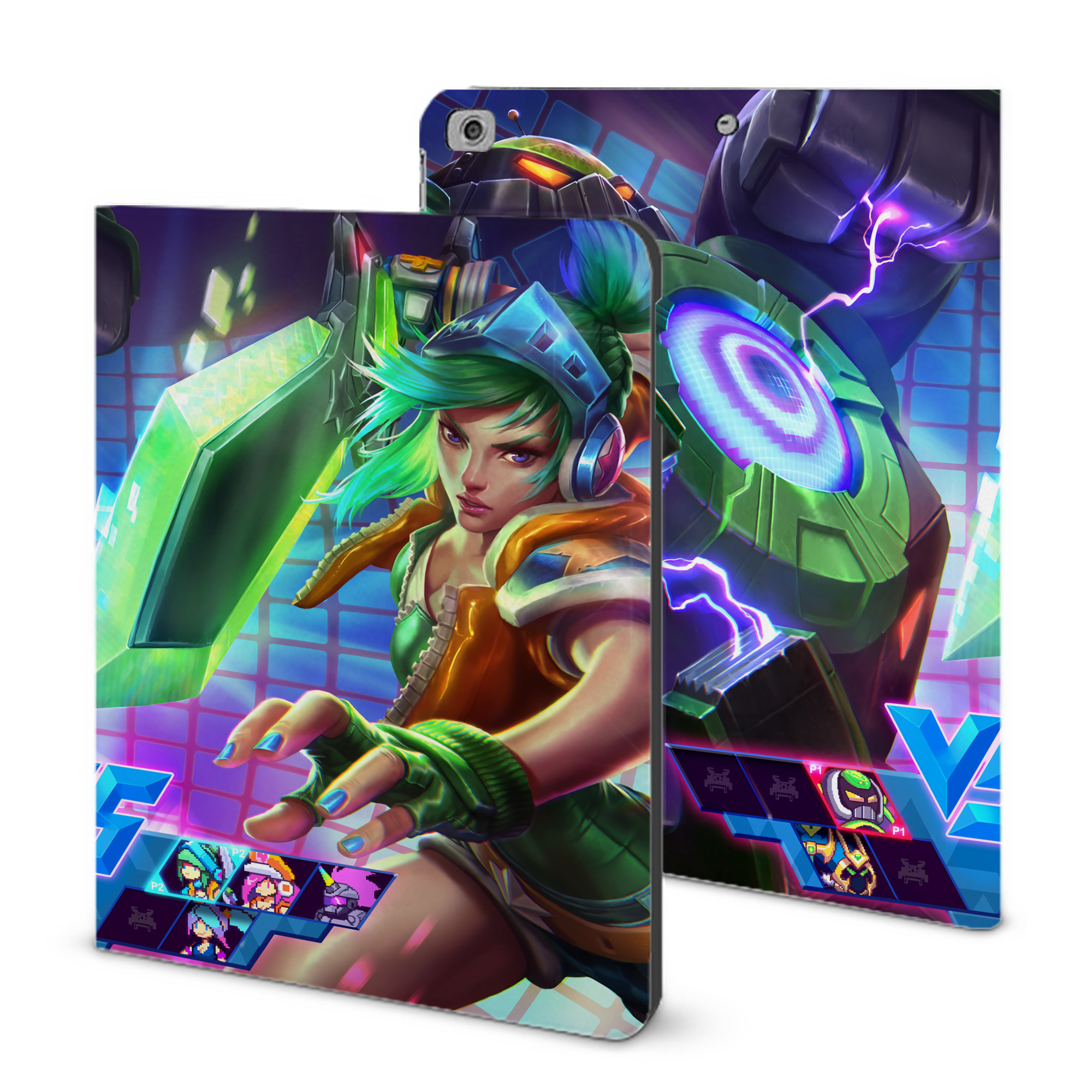 （画像用） リーグ・オブ・レジェンド League of Legends LOL IPad ケース ブック型 PUレザー TPU 耐衝撃 軽量 薄型 ペン収納なし 全面保護 IPad 各モデル対応